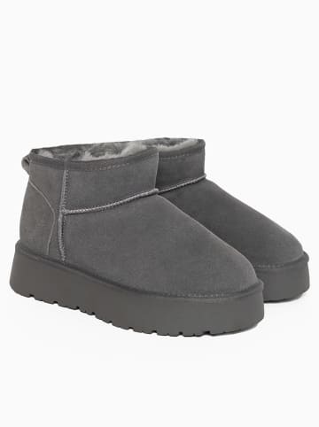 Gooce Leder-Winterboots "Mindy" in Grau