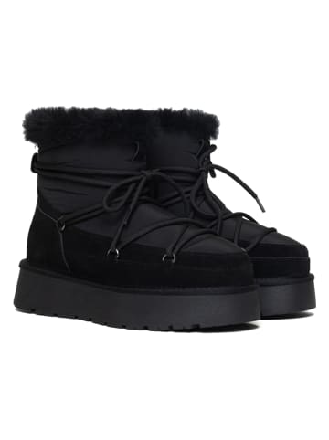Gooce Leder-Winterboots "Warm" in Schwarz