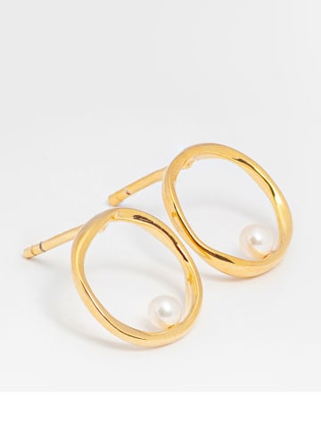 Ania Kruk Vergold. Ohrstecker mit Perlen