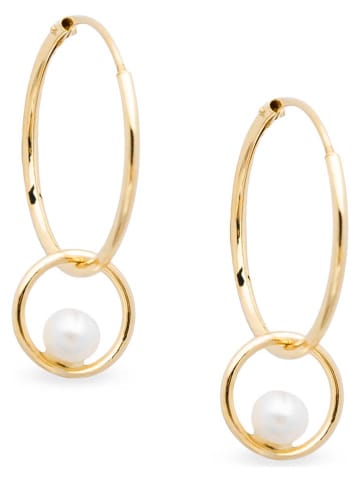 Ania Kruk Gold-Creolen mit Perlen