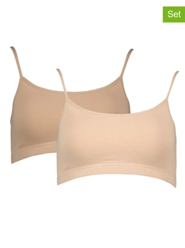 LASCANA 2er-Set: Bustiers in Hellbraun/ Beige