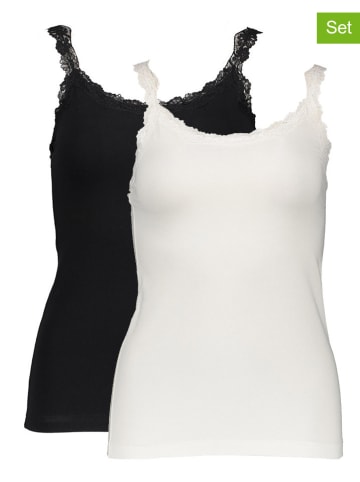 LASCANA 2-delige set: hemdjes zwart/wit