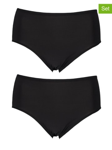 LASCANA Pełne figi (2 pary) w kolorze czarnym