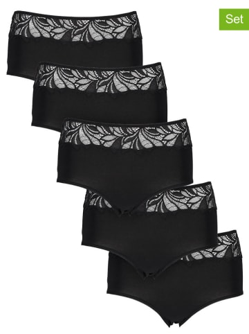 Vivance 5er-Set: Taillenpantys in Schwarz