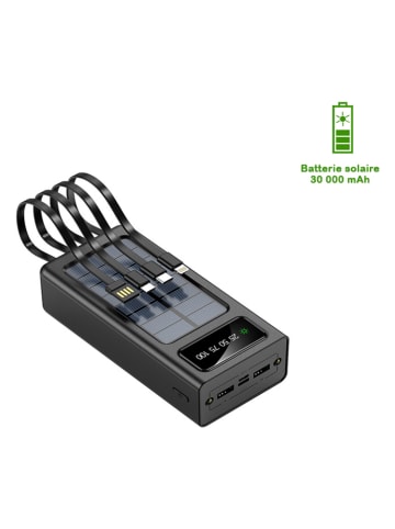 SmartCase Solar-Powerbank in Schwarz - 30.000 mAh