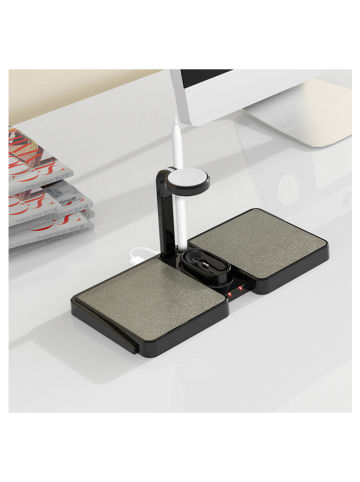 SmartCase Docking-Station für iPhone, Apple-Watch, AirPods in Silber