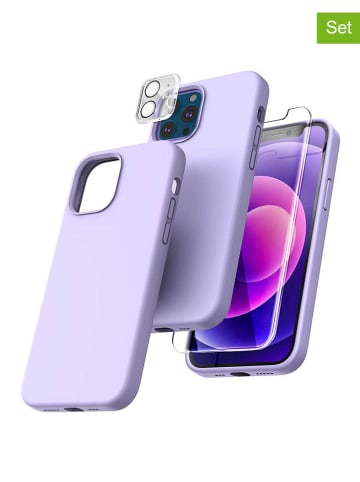 SWEET ACCESS 3tlg. Set: Full-Body-Case für iPhone 12 Pro Max in Lila