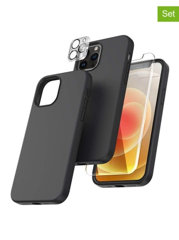 SWEET ACCESS 3tlg. Set: Full-Body-Case für iPhone 15 in Schwarz