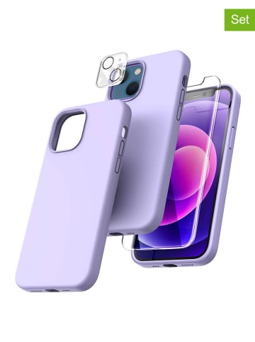 SWEET ACCESS 3tlg. Set: Full-Body-Case für iPhone 15 Plus in Lila