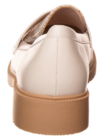 Sixth Sens Mokassins in Creme/ Gold