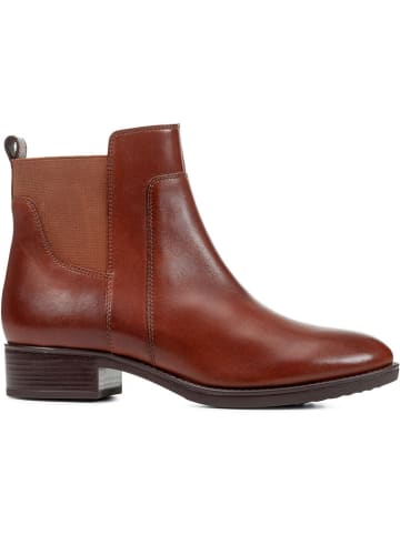 Geox Skórzane botki "Felicity" w kolorze jasnobrązowym