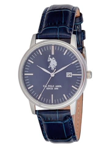 U.S. Polo Assn. Quarzuhr in Dunkelblau/ Silber