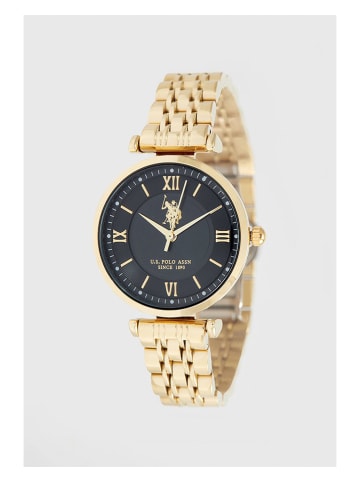 U.S. Polo Assn. Quarzuhr in Gold/ Schwarz