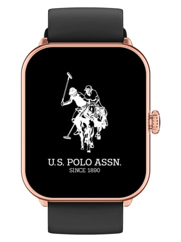 U.S. Polo Assn. Smartwatch in Schwarz/ Roségold