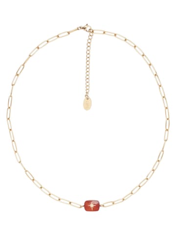 U.S. Polo Assn. Vergold. Halskette mit Edelstein - (L)36,5 cm