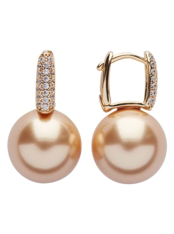 U.S. Polo Assn. Vergulde oorringen met kristallen en parels