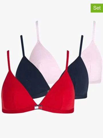 Tommy Hilfiger 3-delige set: beugelloze beha lichtroze/rood/donkerbaluw