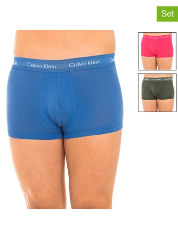 Calvin Klein 3er-Set: Boxershorts in Blau/ Pink/ Khaki