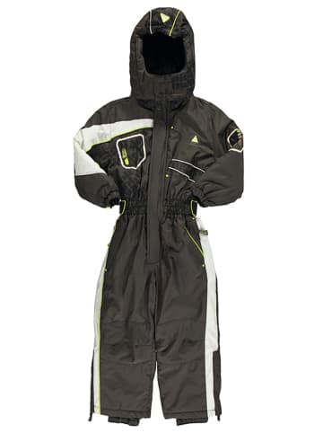 Peak Mountain Kombinezon narciarski w kolorze ciemnobrązowo-białym