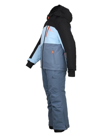 Peak Mountain 2-delige ski-/snowboardoutfit lichtblauw/zwart