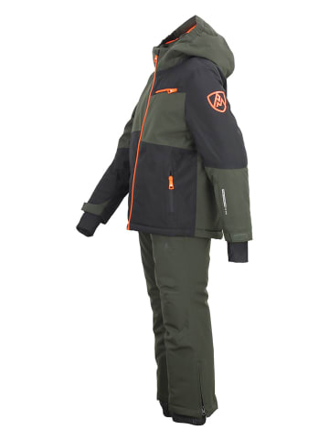 Peak Mountain 2-delige ski-/snowboardoutfit kaki/zwart