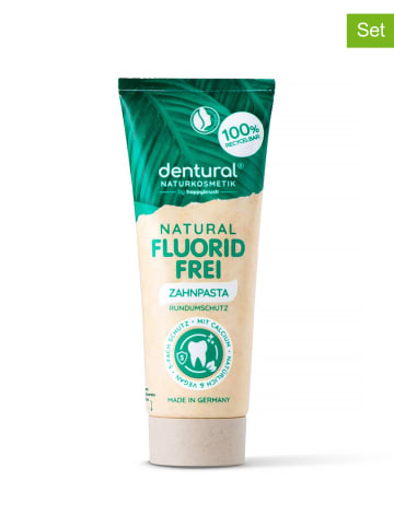 happybrush Tandpasta "Dentural fluoridfree", 3 x 75 ml