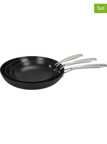 Laguiole 3-delige set: braadpannen zwart