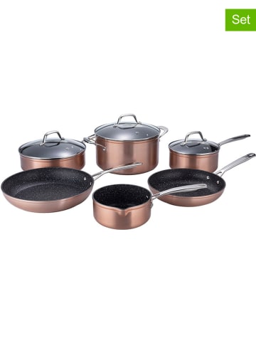 Laguiole 9-delige kookgereiset "Cuivré Greblon'' goudkleurig