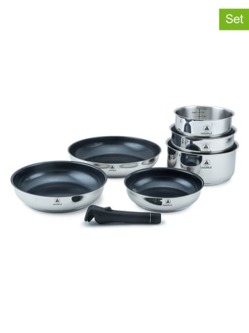 Laguiole 7-delige kookgereiset zilverkleurig/blauw