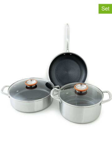 Laguiole 5-delige kookgereiset "Blackcube'' zilverkleurig