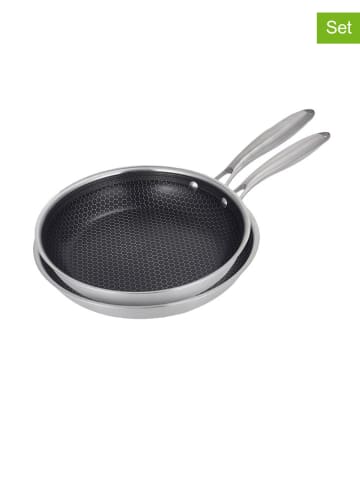 Laguiole Patelnie (2 szt.) "Black Steel" w kolorze srebrnym