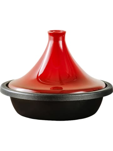 Laguiole Tajine-Topf in Rot/ Schwarz - 2 l