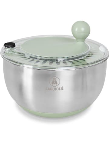 Laguiole Salatschleuder in Silber/ Grün - Ø 24,5 cm
