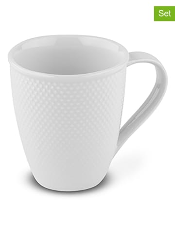 Laguiole 6-delige set: mokken "Serenity" wit - 447 ml