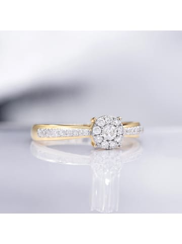 CARATELLI Gouden ring "Principessa" met diamanten