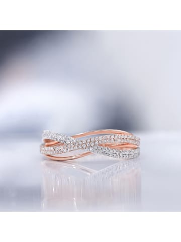 CARATELLI Roségouden ring "Ma force" met diamanten