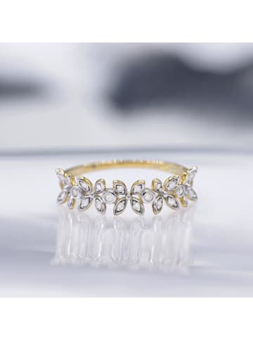 CARATELLI Gold-Ring "Quezon" mit Diamanten