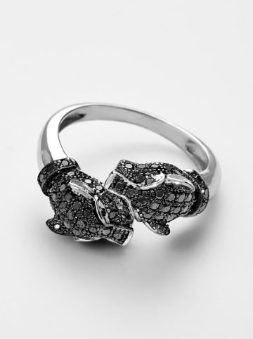 CARATELLI Witgouden ring "Amour de Panthères" met diamanten