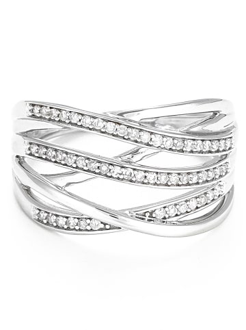 CARATELLI Witgouden ring "Nos chemins" met diamanten