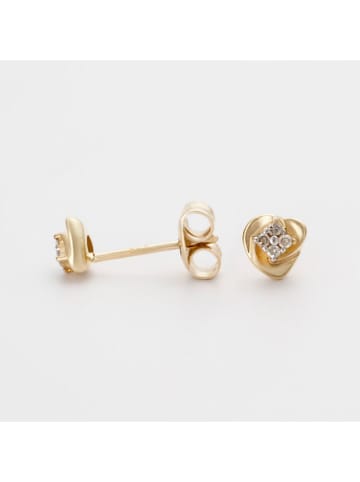 CARATELLI Gouden oorstekers "Belle Étoile" met diamanten