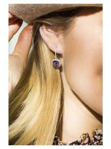 CARATELLI Witgouden oorhangers "Trang" met diamanten