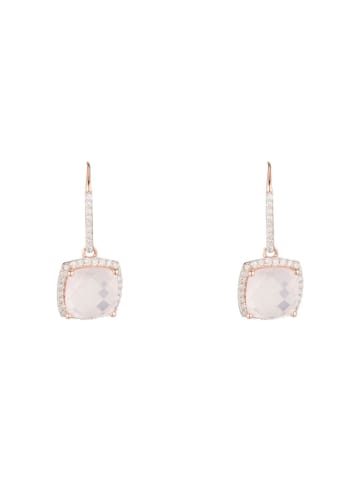 CARATELLI Roségouden oorhangers "Hobart" met diamanten