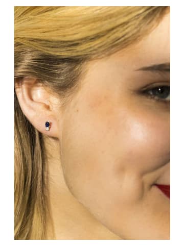 CARATELLI Witgouden oorstekers "Croisières" met diamanten