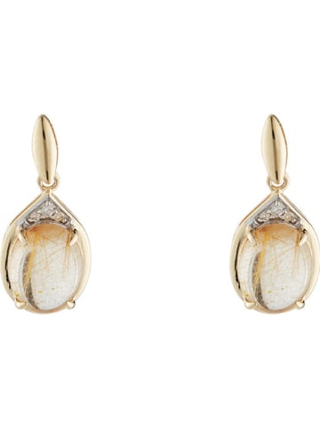 CARATELLI Gold-Ohrstecker "Fanaa" mit Diamanten