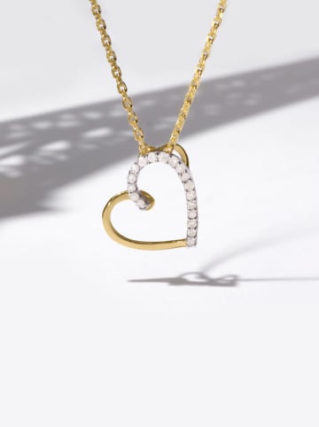 CARATELLI Złota zawieszka "Coeur Précieux" z diamentami