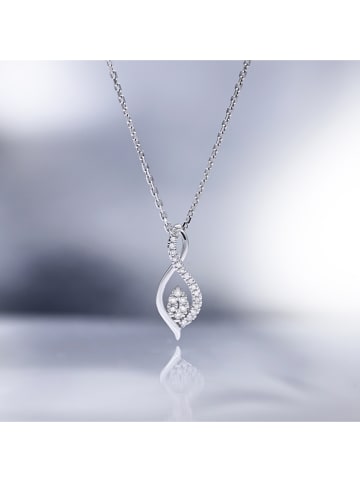 CARATELLI Weißgold-Anhänger "Luna" mit Diamant
