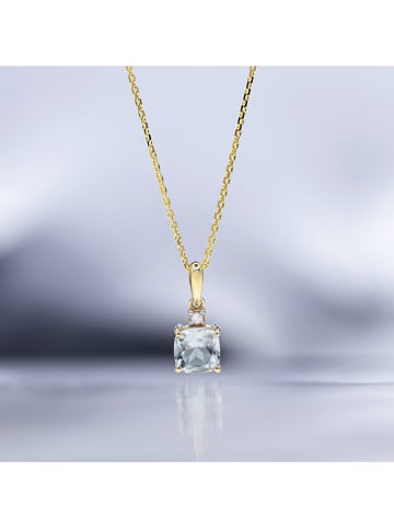 CARATELLI Gouden hanger "Tonga" met diamanten en amethist