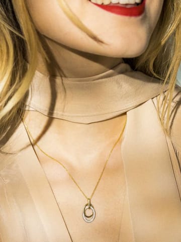 CARATELLI Gold-Anhänger "Double jeu" mit Diamanten