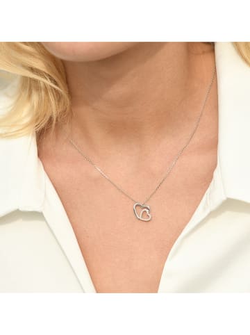 CARATELLI Weißgold-Anhänger "Two Ever" mit Diamanten
