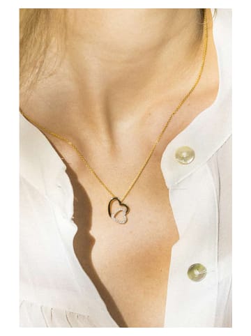 CARATELLI Gold-Anhänger "Two Ever" mit Diamanten